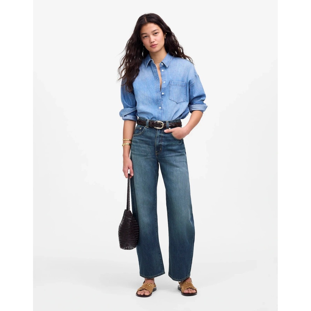 Madewell High Rise Relaxed Tapered Jeans Womens 33 Boyle Wash NWT‎ 100% Cotton